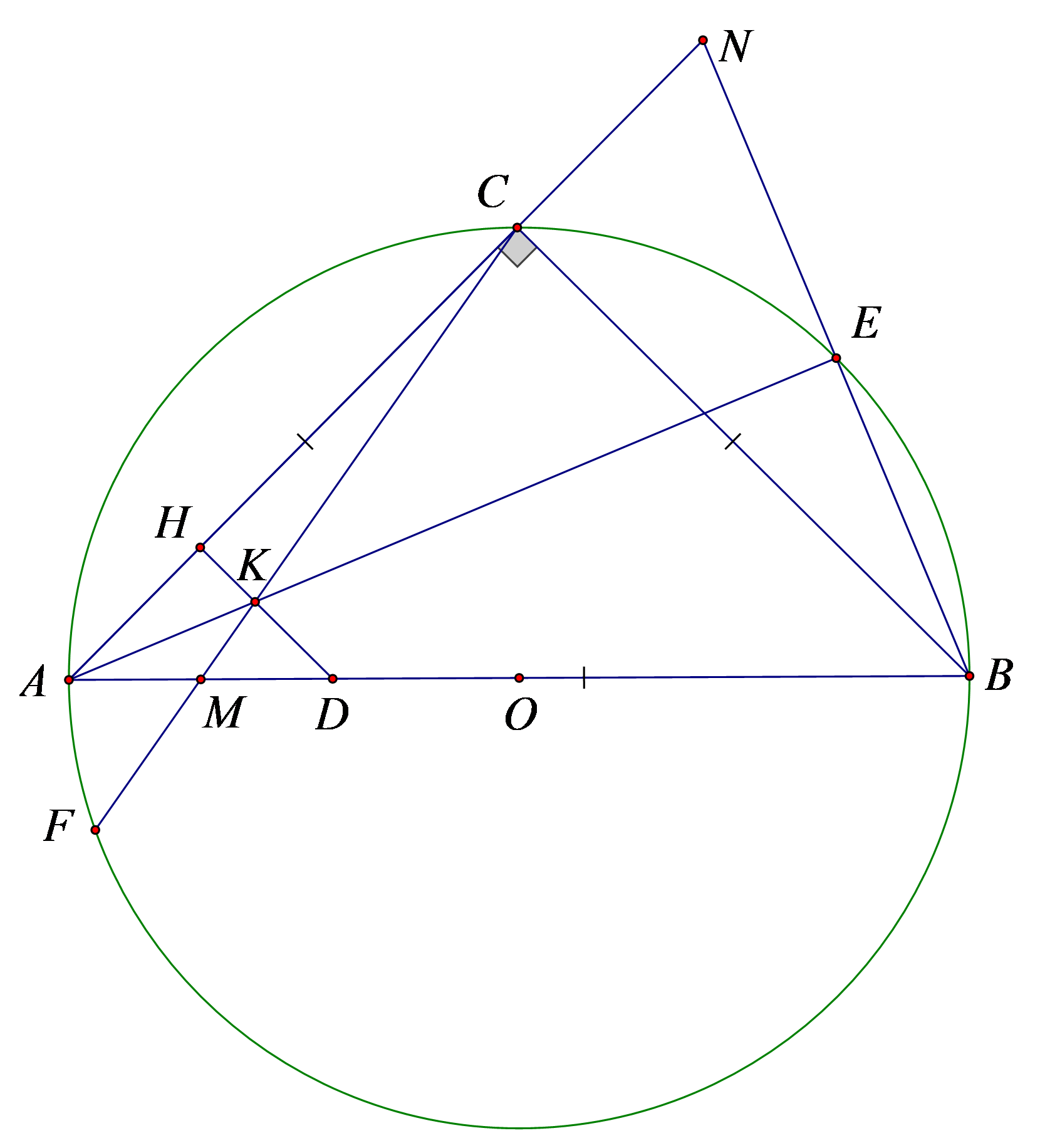 Cho tam gi&aacute;c \(ABC\) vu (ảnh 1)