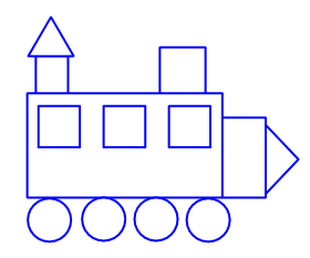 Trong hình bên có: ….hình tam giác ….hình vuông ….hình tròn ….hình chữ nhật (ảnh 1)