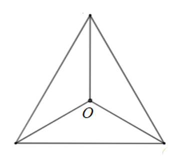 Câu 34:	Cho tam giác đều nội tiếp đường tròn tâm \[O\]. Phép quay giữ nguyên hình tam giác đều là phép quay nào? (ảnh 1)