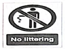 What does this sign mean? A. You can't throw trash into the bin. B. You can throw trash in the country. C. You can throw trash on the street. D. Don't throw trash on the street. (ảnh 1)