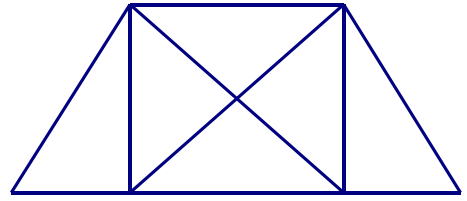 Hình bên có bao nhiêu hình tứ giác?   	A. 5		B. 5	C. 7	D. 8 (ảnh 1)