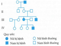 Quan sát sơ đồ phả hệ sau và cho biết phát biểu đúng về di truyền của bệnh này? (ảnh 1)