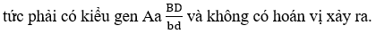Một loài thực vật, xét 3 cặp gene nằm trên 2 cặp NST, trong đó mỗi gene quy định một tính trạng và alen trội là trội hoàn toàn. Cho cơ thể (P) dị hợp 3 cặp gene tự thụ phấn, thu được F1. (ảnh 2)