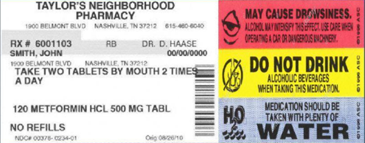 According to the label, which of the following is something the patient should NOT do while taking this medicine? (ảnh 1)