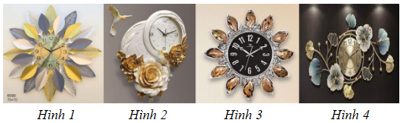 Trong các đồng hồ trang trí nghệ thuật dưới đây, đồng hồ nào có thiết kế không đối xứng? (ảnh 1)