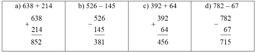 (2 điểm) Đặt tính rồi tính: 
 (ảnh 2)