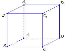 Cho hình lập phương ABCD.{A_1}{B_1}{C_1}{D_1 (Tham khảo hình vẽ dưới). (ảnh 1)