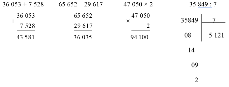Đặt tính rồi tính. (2 điểm)
(ảnh 2)