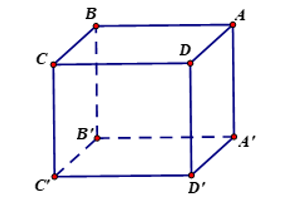 Cho hình lập phương \(ABCD.A'B'C'D'\). Tính góc giữa hai đường thẳng \(AB\) và \(C'D'\) là? (ảnh 1)