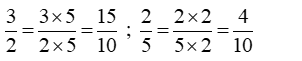 Viết các phân số sau thành phân số thập phân : 3/2 ; 2/5 (ảnh 2)
