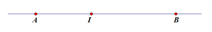 Nếu điểm I nằm giữa hai điểm A và B thì:  (ảnh 1)