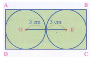 Quan sát hình vẽ và điền vào chỗ trống. (1 điểm)
Hình tròn tâm O có đường kính là ……… cm.
Chu vi hình chữ nhật ABCD là ……… cm.
Diện tích hình chữ nhật ABCD là ……… cm2. (ảnh 2)