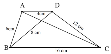 Cho hình vẽ sau, hãy cho biết hai tam giác nào đồng dạng? (ảnh 1)