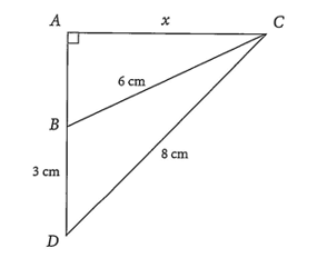 Cho tam giác \(ABC\) vuông tại \(A\) có \(BC = 6\;cm\). Điểm \(D\) nằm trên tia \(AB\) sao (ảnh 1)