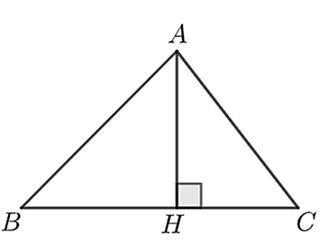 Cho Δ A B C , H là chân đường cao hạ từ đỉnh A , H nằm giữa B và C và ˆ B A H > ˆ C A H . Khi đó: (i). ˆ H B A < ˆ H C A . (ii). ˆ A B C > ˆ A C B . (iii). A C < A B . Hỏi trong các khẳng định trên, có bao nhiêu khẳng định sai? (ảnh 1)