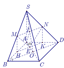 Cho hình chóp S.ABCD có đáy là hình thoi cạnh bằng 2 (ảnh 1)