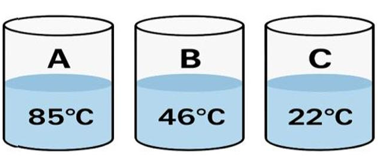 Có ba bình hình trụ giống hệt nhau A, B, C. Ban đầu người ta rót (ảnh 1)