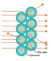Năm 1911, E. Rutherford và các cộng sự đã dùng các hạt \(\alpha \) bắn phá lá vàng mỏng (ảnh 1)