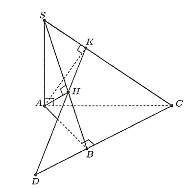 Cho h&igrave;nh ch&oacute;p \(S.ABC\) c&oacute; \(SA \bot (ABC)\) v&agrave; tam gi&aacute;c \(ABC\) vu&ocirc;ng tại \(B\). (ảnh 1)