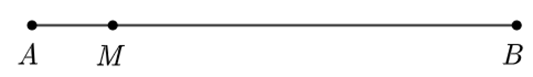 Cho đoạn thẳng AB = 6cm; M là một điểm thuộc đoạn AB sao cho MB = 5 cm. Khi đó, độ dài đoạn thẳng MA là (ảnh 1)