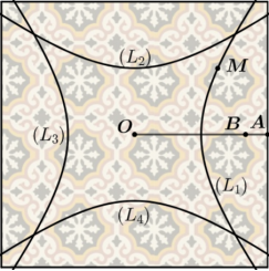 Biết viên gạch là hình vuông có kích thước 60 cm; hỏi diện tích hình (H) là bao nhiêu centimét vuông (làm tròn kết quả đến hàng đơn vị)? (ảnh 2)