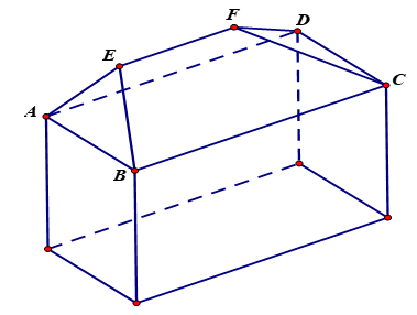 Anh nghĩa muốn xây một nhà kho dạng hình hộp chữ nhật có chiều rộng AB = 5m (ảnh 1)