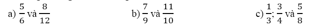 Qui đồng mẫu số các phân số sau:  (ảnh 1)