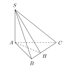 Cho hình chóp \(S.ABC\) có SA vuông góc {ABC} đáy \(ABC\) vuông tại \(A\). Các mệnh đề sau đúng hay sai? (ảnh 1)