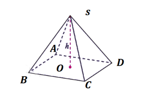 Một mô hình Kim tự tháp bằng kim loại là một hình chóp đều có chiều cao bằng 10 cm, đáy là hình vuông cạnh 10 cm.  (ảnh 2)
