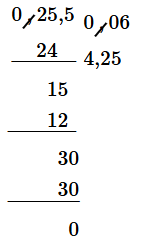 Đặt tính rồi tính: 0,255 : 0,06 (ảnh 1)
