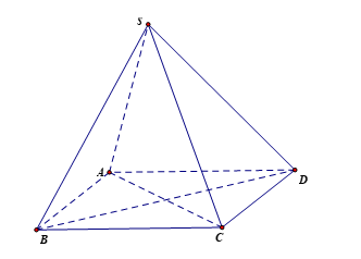 Cho hình chóp \[S.ABCD\] có đáy \(ABCD\) là hình chữ nhật và \(SB \bot BC\). Mệnh đề nào sau đây là đúng? (ảnh 1)