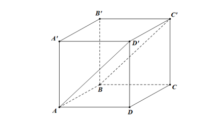 Cho h&igrave;nh lập phương \(ABCD.A'B'C'D'\). G&oacute;c giữa hai mặt phẳng (ảnh 1)