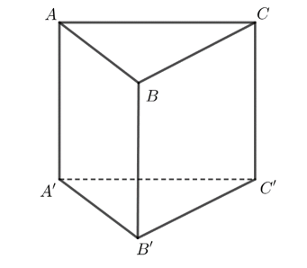 Thể tích của khối lăng trụ tam giác đều có tất cả các cạnh đều bằng \(a\) là (ảnh 1)