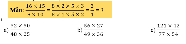 Tính (theo mẫu):  (ảnh 1)