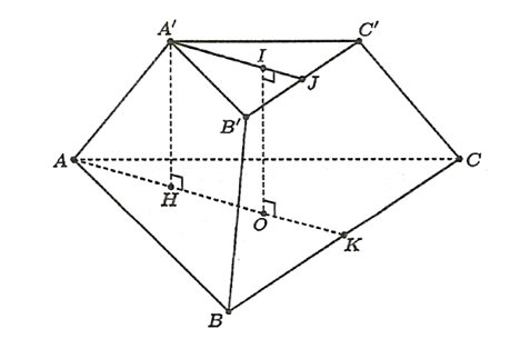 Một hình chóp cụt đều S.ABC có độ dài cạnh đáy bằng a (ảnh 1)