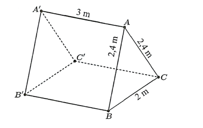 Một cái lều có dạng hình lăng trụ S.ABCD có các cạnh bên vuông góc với hai mặt phẳng đáy. (ảnh 1)