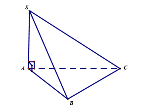 Cho hình chóp \(S.ABC\) có đáy \(ABC\) là tam giác đều cạnh \(a\), cạnh bên \(SA\) vuông góc với đáy. (ảnh 1)