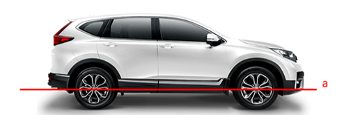 Một chiếc xe ô tô, khi nhìn từ cạnh xe thì mặt ngoài của các bánh xe hình tròn (như hình dưới (ảnh 1)