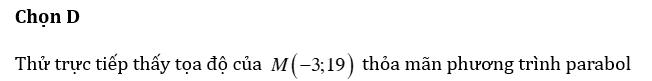 Cho (P) có phương trình y = x^2 - 2x + 4. Tìm điểm mà parabol đi qua. (ảnh 2)