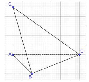 Cho hình chóp \(S.ABC\) có SA vuông góc ( ABC) , đáy ABC là tam giác vuông tại A , M (ảnh 1)