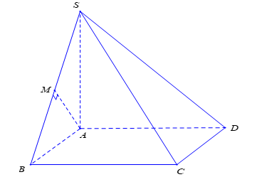 Cho hình chóp \[S.ABCD\] có đáy \[ABCD\]là hình vuông (ảnh 1)