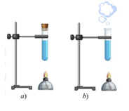 Thực hiện thí nghiệm hơ nóng một khối khí trong ống nghiệm có nút đậy kín (hình a) và thu được kết quả như hình vẽ (hình b). Hiện tượng nút bị đẩy bật ra khỏi ống là do (ảnh 1)