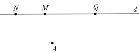 Vẽ đường thẳng a đi qua hai điểm A,B. Lấy hai điểm M,N sao cho M thuộc a; N  a. Khi đ&oacute;, ba điểm n&agrave;o thẳng h&agrave;ng? (ảnh 1)