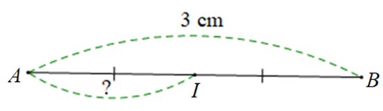 Vẽ đoạn thẳng AB dài 3 cm.  a) Vẽ điểm I là trung điểm của đoạn thẳng AB. Tính độ dài đoạn thẳng AI.  b) Vẽ điểm M là điểm sao cho B là trung điểm AM. Tính độ dài đoạn thẳng AM (ảnh 1)