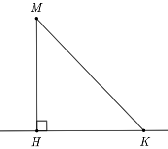 Cho hình vẽ.  Đoạn thẳng MH là (ảnh 2)