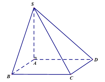 Cho hình chóp S.ABCD có đáy ABCD là hình chữ nhật vàSA vuông góc AD. Khi đó ta có (ảnh 1)
