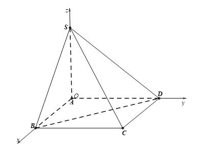 Cho hình chóp \(S.ABCD\)  có đáy \(ABCD\) là hình chữ nhật (ảnh 1)