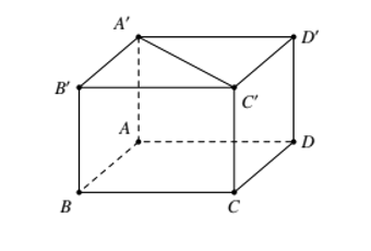 Cho hình lập phương \(ABCD.A'B'C'D'\). Hãy xác định góc giữa hai đường thẳng \(AB\) và \(A'C'\). (ảnh 1)