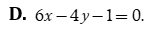 Phương trình tổng quát của đường thẳng d đi qua O và song song với đường thẳng (ảnh 4)