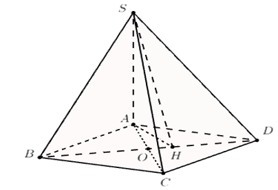Cho hình chóp \(S.ABCD\) có đáy \(ABCD\) là hình chữ nhật tâm \(O\), (ảnh 1)